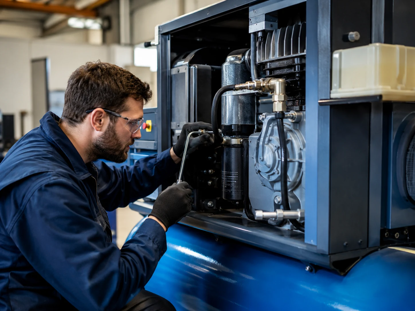 Manutenção de compressor de ar